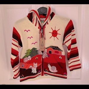 NWT Pulgar Hooded Embroidered Children’s Sweater Size 8